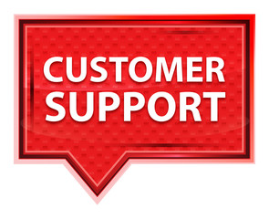 Customer Support misty rose pink banner button