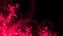 Autumn Frame In Grenadine And Wine Colors. Happy Thanksgiving. Digital Fractal Pattern.