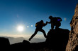 © emerald_media - mountaineer help,determination of accomplishment together