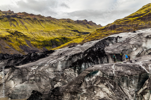 Fotografía A view of Solheimajokull glacier in Iceland