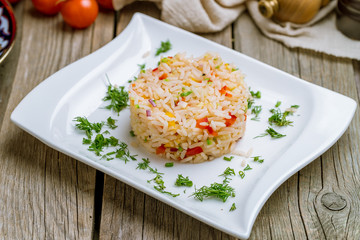 Poster - Rice with vegetables