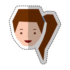 Sticker - young woman avatar character