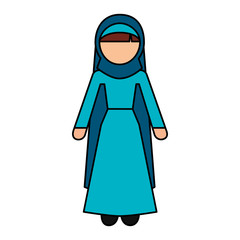 Wall Mural - Muslim woman avatar character