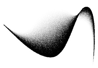 Poster - Abstract background with wave of scattered dots