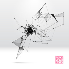 Aufkleber - Abstract background with dotted grid