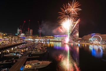 Wall Mural - Fireworks in Darling Harbour, Sydney