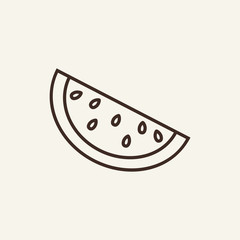 Poster - Watermelon line icon