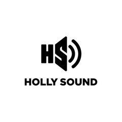 Poster - initial H and S with sound logo design concept