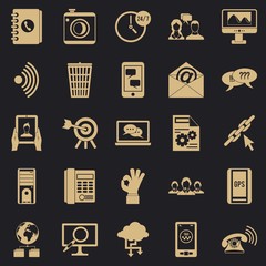 Poster - Automatic redial icons set. Simple set of 25 automatic redial vector icons for web for any design