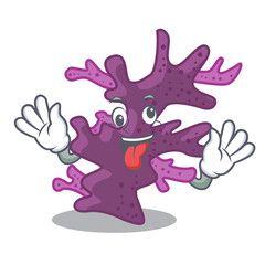 Sticker - Crazy purple coral reef the shape mascot