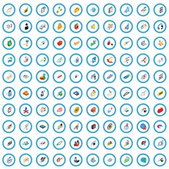 Poster - 100 network icons set in isometric 3d style for any design vector illustration