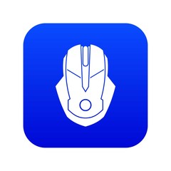Poster - Computer mouse icon digital blue for any design isolated on white vector illustration