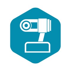 Poster - Webcam icon in simple style isolated on white background. Video symbol