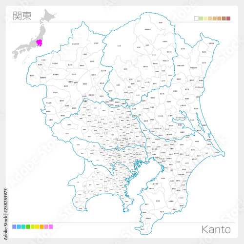 関東の地図 Kanto 白地図風 Adobe Stock でこのストックベクターを購入して 類似のベクターをさらに検索 Adobe Stock