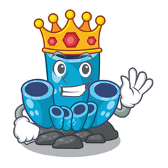 Sticker - King blue sponge coral under sea cartoon