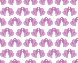 Wall Mural - Pink peacock seamless vector pattern