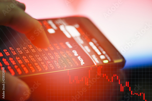 Businessman Use Smartphone Trading Online Forex Or Stock Exchange - 