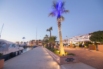 Wall Mural - Dusk in Port Denia Alicante province Spain