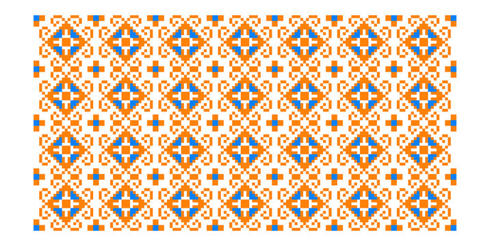 Traditional Romanian folk art knitted embroidery pattern