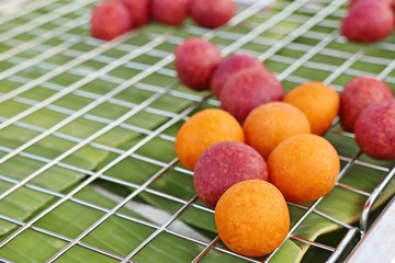 Canvas Print - fried sweet potato at street food