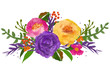 canvas print picture - Watercolor Bright Floral bouquet
