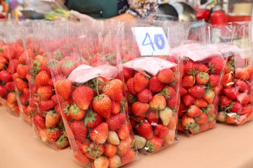 Fresh strawberry at street food