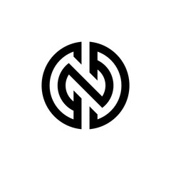 Poster - initial letter C N D logo design template