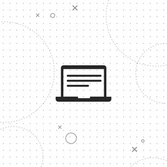 Poster - Laptop, vector best flat icon