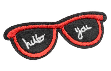 red sunglasses fabric patch