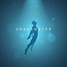 Underwater Man Illustration
