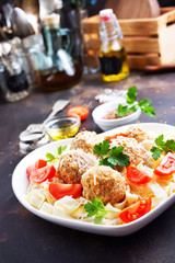 Poster - pasta with meatballs