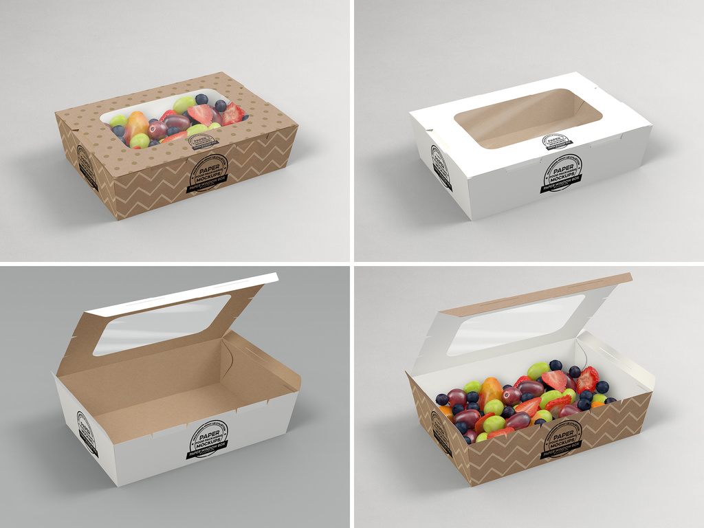 Download Clamshell Box With Window Mockup Stock Template Adobe Stock