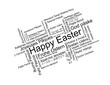 Happy Easter in different languages, word tag cloud, vector