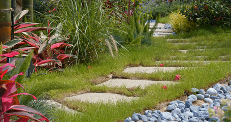 Sticker - Green walking path in the park