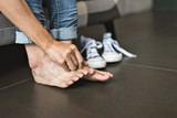 Fototapeta Koty - athlete's foot of woman
