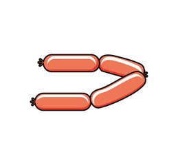 Sticker - fresh sausages food icon