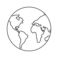 Wall Mural - world map planet