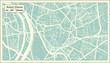 © BooblGum - Saint-Denis France City Map in Retro Style. Outline Map.