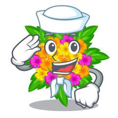 Sticker - Sailor lantana flowers in the mascot pots