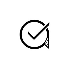 Checklist icon. Okay sign. Arrow symbol