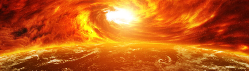 Wall Mural - exploding close to planet earth 3d rendering elements of this image furnished by nasa