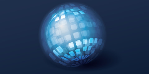Poster - Abstract Globe Design - Wide Layout, Vector Design Template with Copy Space 