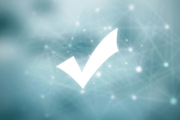 Fototapete - 2d illustration Checkbox Tick