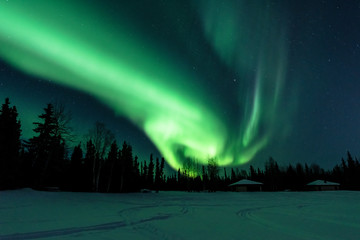 Northern Lights at Chena Lakes in Alaska