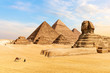 canvas print picture - The Pyramids of Giza and the Great Sphinx, Egypt