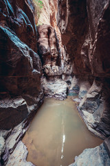 Poster - One of the most famous landmarks of Wadi Rum valley in Jordan - Khazali Canyon