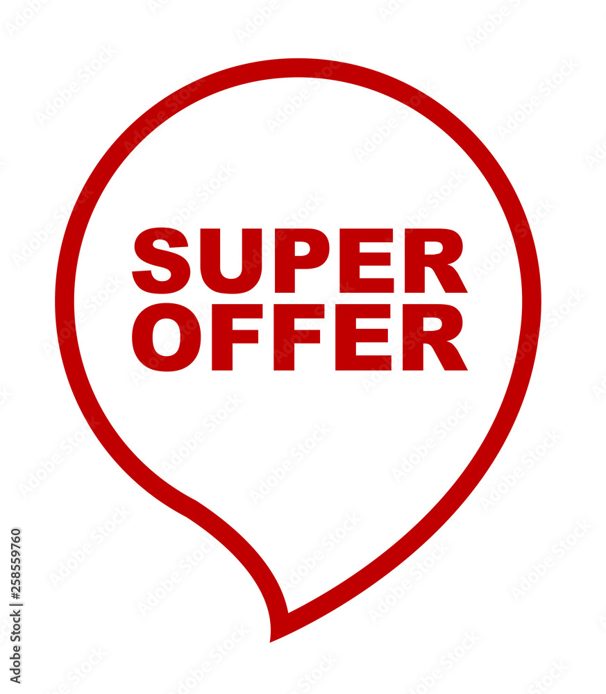red vector banner super offer