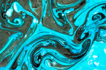  Beautiful abstract painting is a painting technique Ebru .Turkish Ebru style on the water with acrylic paints wring wave.Stylish combination of luxury.Contemporary art marble liquid texture 