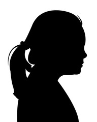 Wall Mural - a girl head silhouette vector