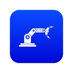 Poster - Robotic hand manipulator icon digital blue for any design isolated on white vector illustration